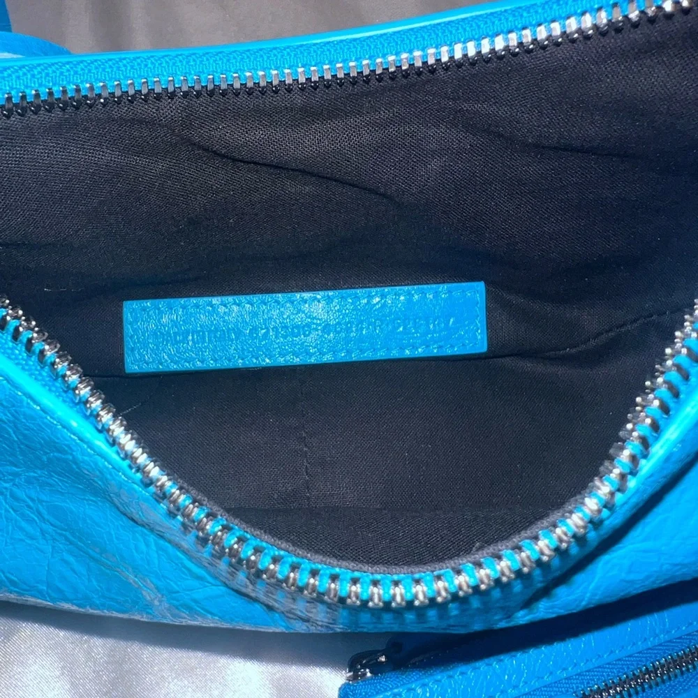 💕🚨SALE NWT Authentic Balenciaga Le Cagole XS in Turquoise / Blue Leather - Picture 9 of 9